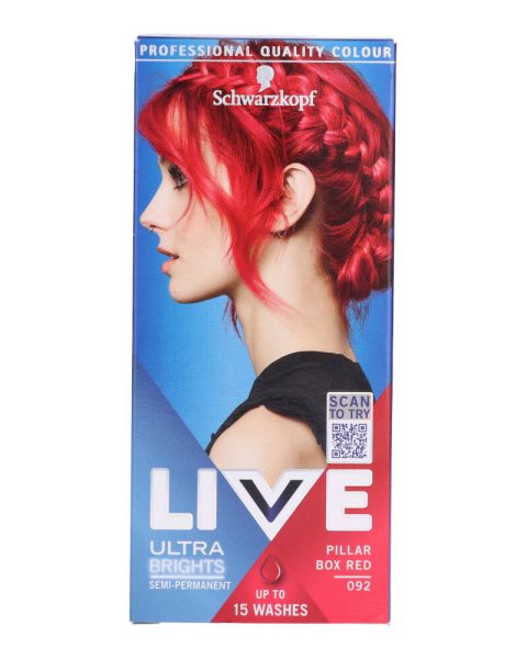 Schwarzkopf Live Ultra Brights Pillar Box Red 092 (U)
