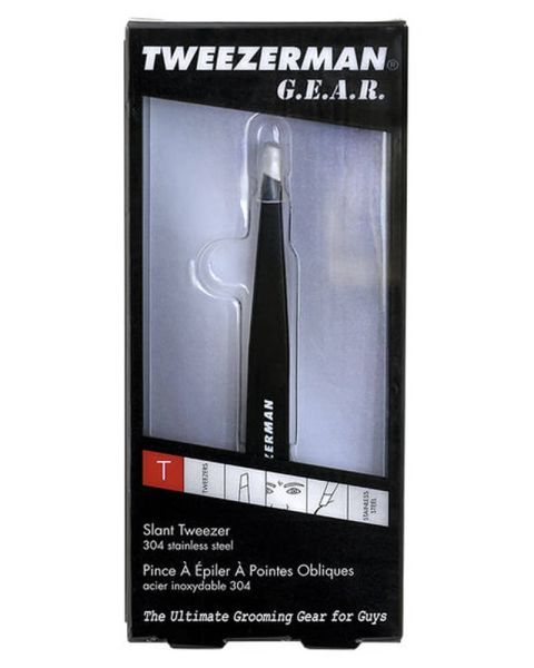 Tweezerman G.E.A.R Slant Pincet - Black