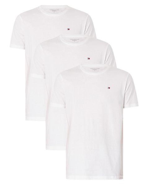 Tommy Hilfiger Cotton Crew Neck Tee 3-Pack Hvid Str. S