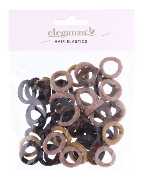 Eleganza Hårelastikker Brun (mini)