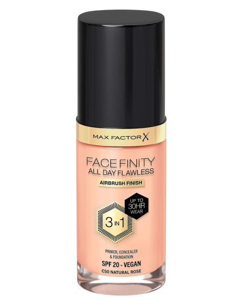 Max Factor Facefinity All Day Flawless 3In1 Foundation C50 Natural Rose