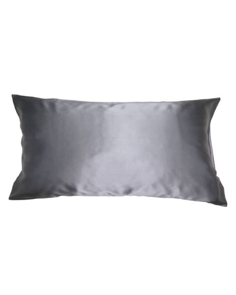 Soft Cloud Mulberry Silk Pillowcase Charcoal 40x80 cm. (U)