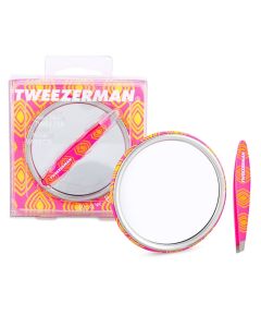 Tweezerman Pincet Mini Moroccan Oasis  + Lommespejl 