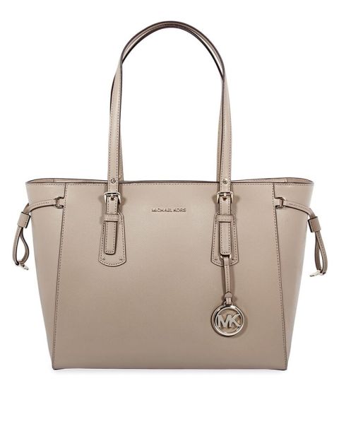 Michael Kors Voyager Medium Leather Tote Truffle